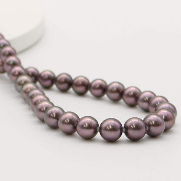 真珠 パール ネックレス あこや真珠 パールネックレス 9mm-9.5mm 黒