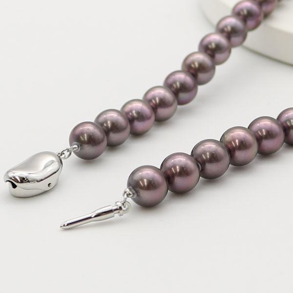 真珠 パール ネックレス あこや真珠 パールネックレス 9mm-9.5mm 黒