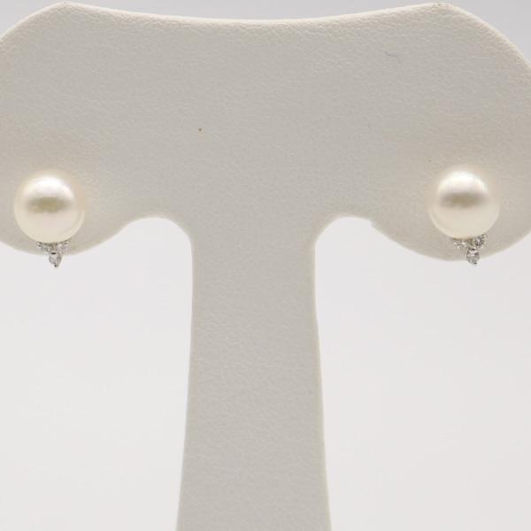 真珠 パール ピアス あこや真珠 パールピアス 7mm-7.5mm ホワイト