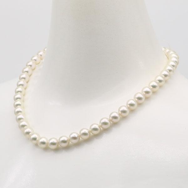 真珠 パール ネックレス あこや真珠 8.5mm-9mm ホワイトカラー パール