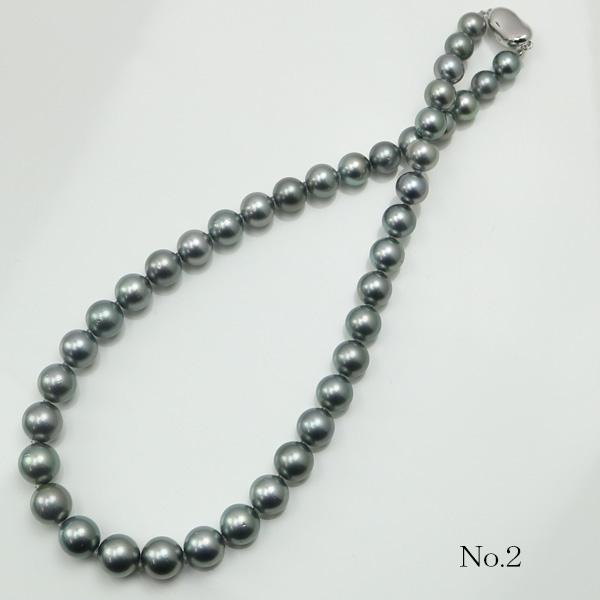 真珠 パール ネックレス 黒蝶真珠 パールネックレス 黒真珠 8mm-11mm