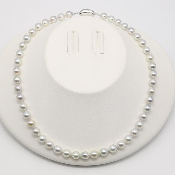 真珠 パール ネックレス あこや真珠 パールネックレス 7.5mm-8mm