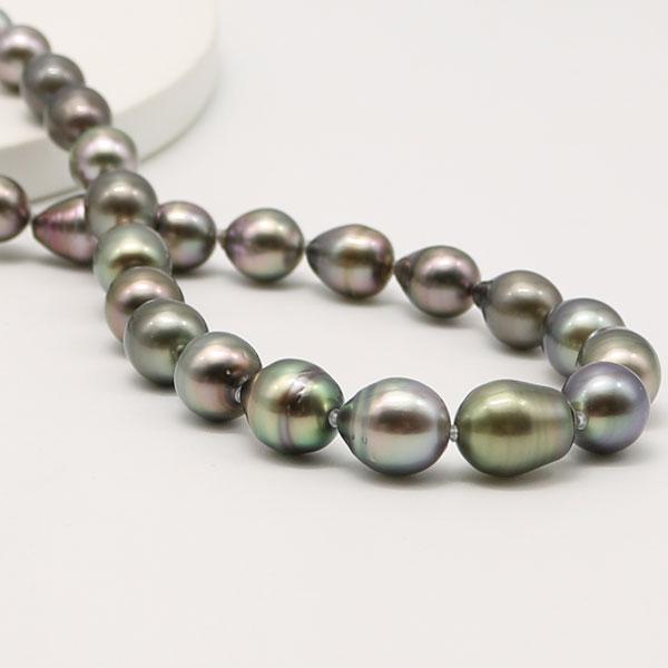 真珠 パール ネックレス 黒蝶真珠 パールネックレス 8.3mm-10.8mm 黒