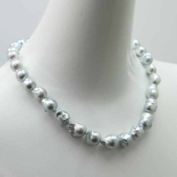 南洋真珠ホワイトバロックパールネックレス 真珠 パール ネックレス 南洋白蝶真珠 パールネックレス