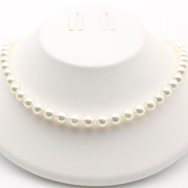 真珠 パール ロング ネックレス あこや真珠 パールネックレス 7.5mm