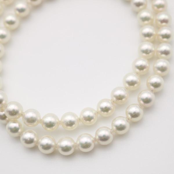 真珠 パール ロング ネックレス あこや真珠 パールネックレス 7.5mm