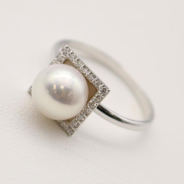 パールリング　真珠指輪 パールリング パール リング 真珠 指輪 オーロラ 花珠真珠 本