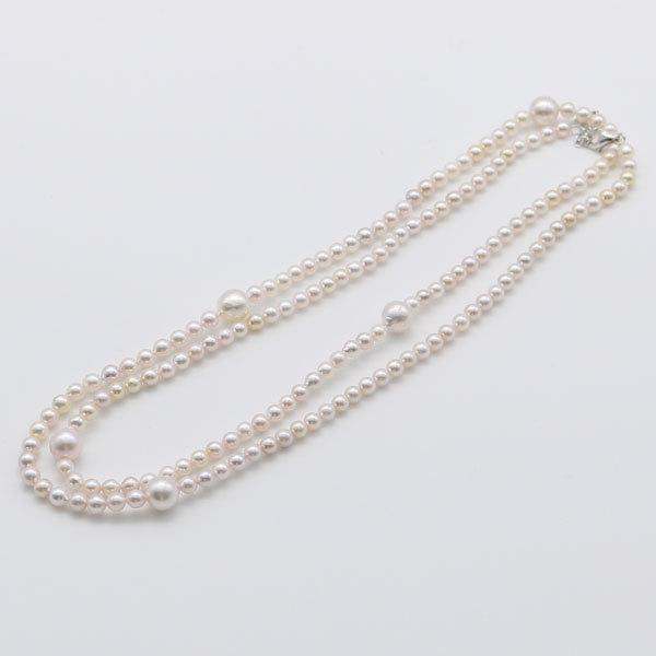 真珠 パール ロング ネックレス あこや真珠 パールネックレス 8.5mm