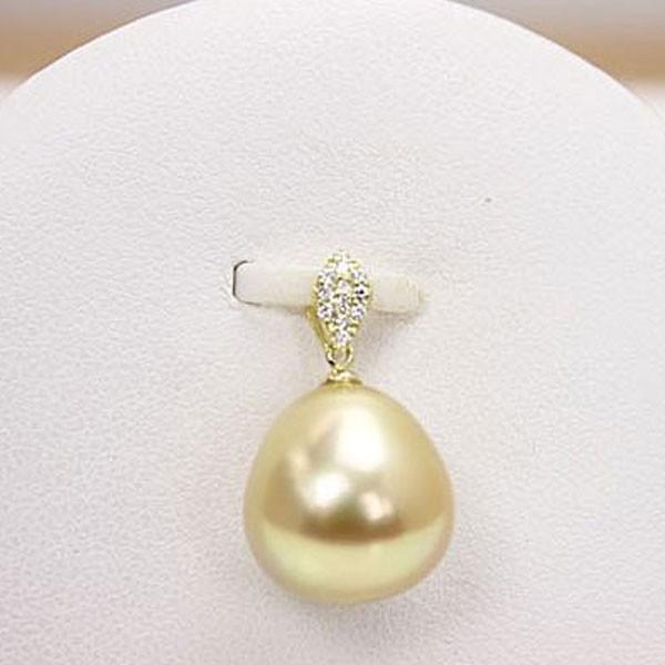 真珠 パール ペンダント 南洋白蝶真珠 パールペンダント 13mm-14mm K18