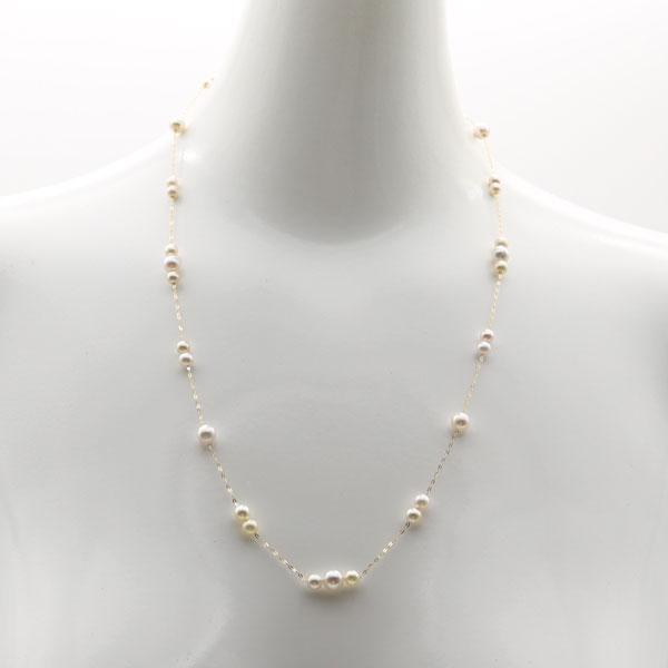 真珠 パール ネックレス あこや真珠 3mm-7mm マルチカラー ベビー