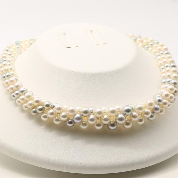 真珠 パール ネックレス あこや真珠 パールネックレス 4.5mm-7.5mm 5連 