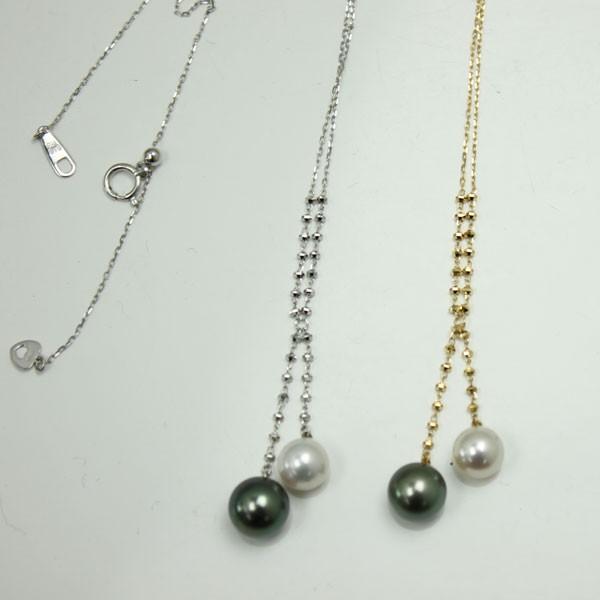 真珠 パール ネックレス あこや真珠 7.5mm-8mm パールネックレス 黒蝶