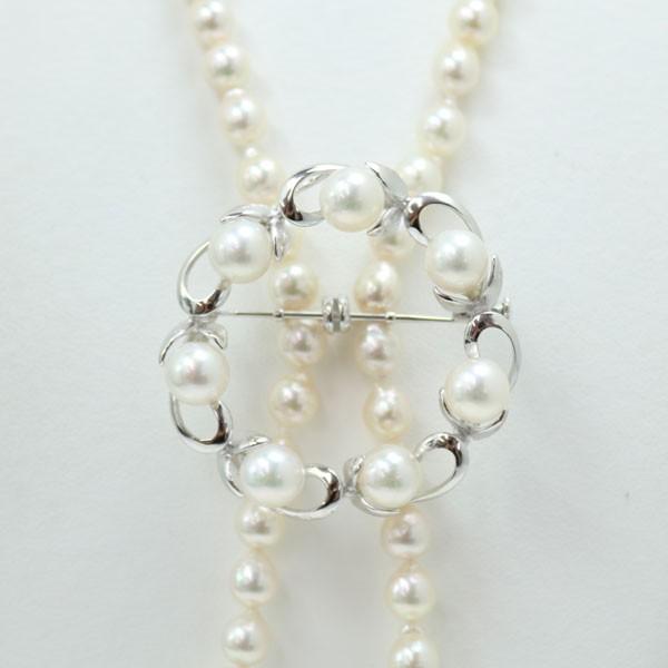 真珠 パール ブローチ ブローチ用 金具 2連用 ショートナー 15712