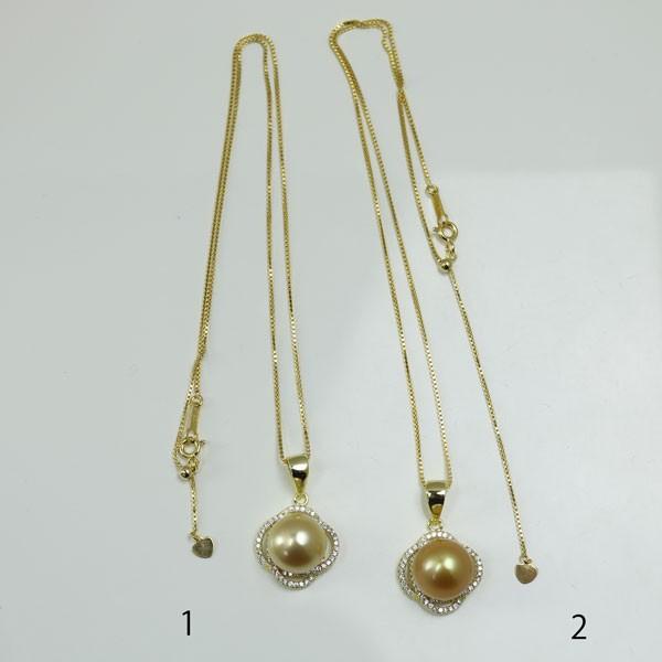 真珠 パール ネックレス 南洋白蝶真珠 ペンダント 12mm-13mm