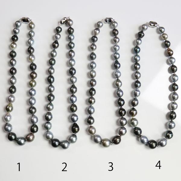 mal.パールネックレス 真珠 パール ネックレス 黒蝶真珠 パールネックレス 11mm-14mm