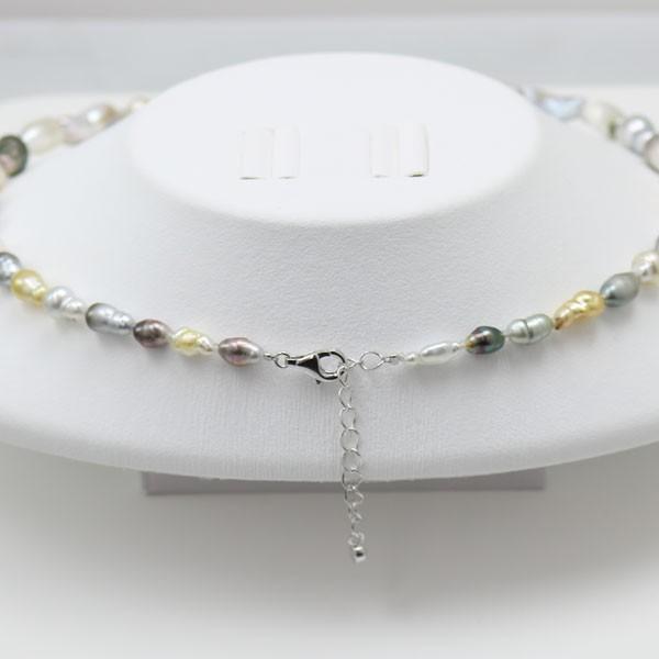 南洋真珠ネックレス 白蝶真珠　黒蝶真珠　ケシパール　シルバー　カジュアル　天然 真珠 パール ネックレス 南洋白蝶真珠 黒蝶真珠 南洋ケシパール