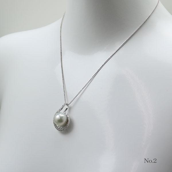 真珠 パール ネックレス 南洋白蝶真珠 ペンダント 13mm-14mm
