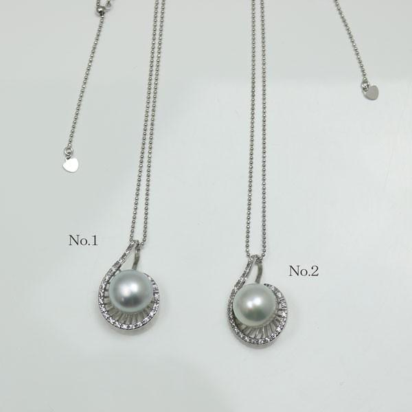 真珠 パール ネックレス 南洋白蝶真珠 ペンダント 13mm-14mm