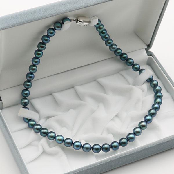 真珠 パール ネックレス あこや真珠 パールネックレス 8mm-8.5mm 黒