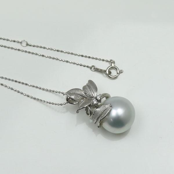 真珠 パール ネックレス 南洋白蝶真珠 ペンダント パール