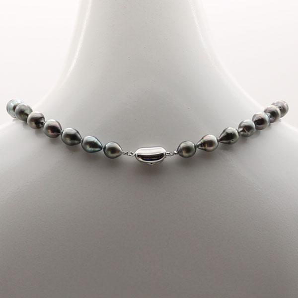 真珠 パール ネックレス 黒蝶真珠 南洋真珠 黒真珠 タヒチ バロック