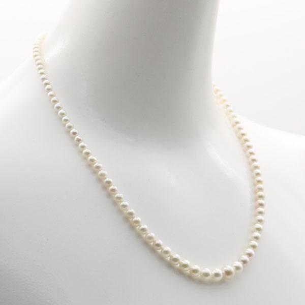 真珠 パール ネックレス あこや真珠 パールネックレス 3.5-7.5mm グラ 