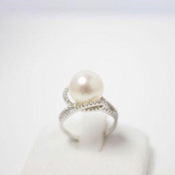 真珠 パール 指輪 リング 南洋白蝶真珠 パールリング 指輪 K18wgダイヤ 10mm ホワイトピンクカラー デザイン 9494 真珠パール専門店 アリエルパール 通販 Yahoo ショッピング