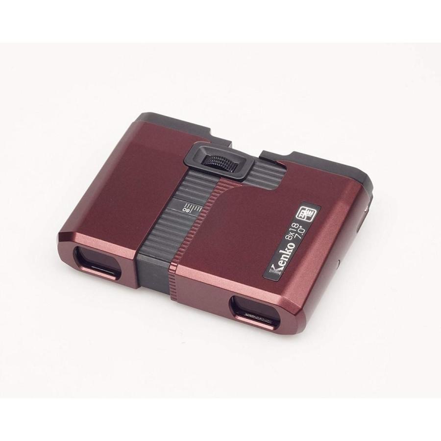 Kenko 双眼鏡 雅 8×18 フラットタイプ 8倍 口径18mm 紅殻色 065785 Kenko 双眼鏡 8×18 フラットタイプ 8倍 口径18mm 紅殻色