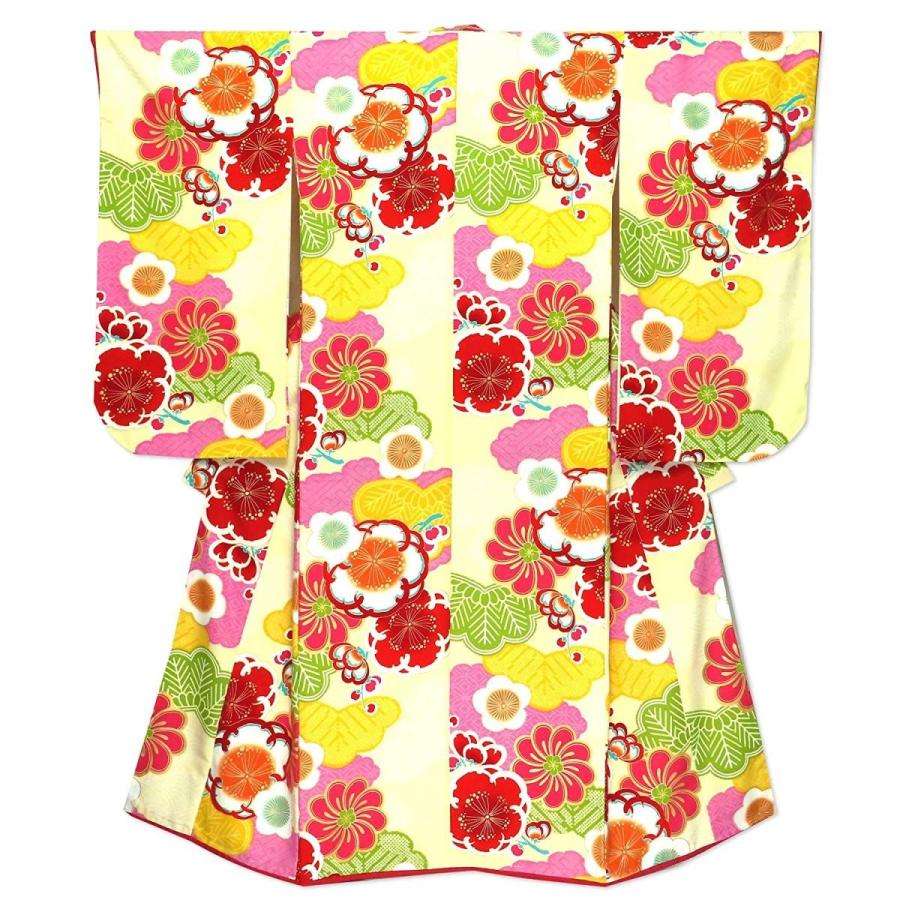 着物 子供 女の子 小学生 総柄 ジュニアサイズの振袖 合繊 単品 生成り 梅に雲 Mbj507 Khabarsanjal Com