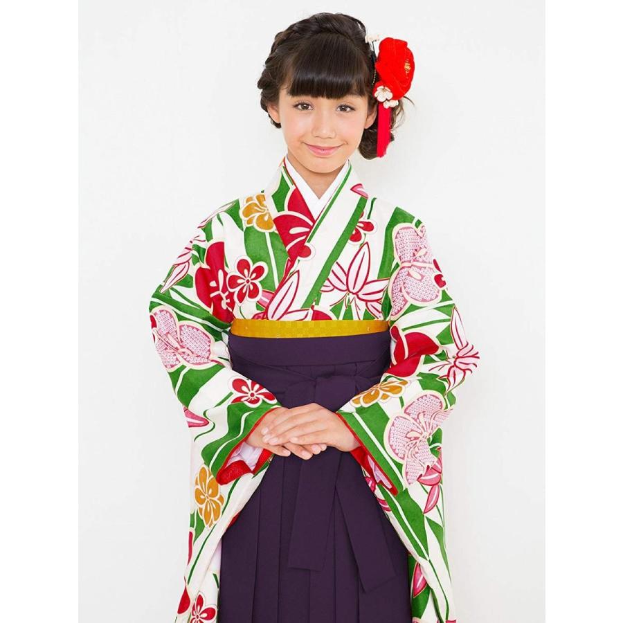 公式 卒業式 小学生 女の子 袴 セット ジュニアサイズの着物 刺繍袴 4点セット合繊 緑 矢羽に松竹梅 Hjf1601ysm 送料無料 Www Thedailyspud Com