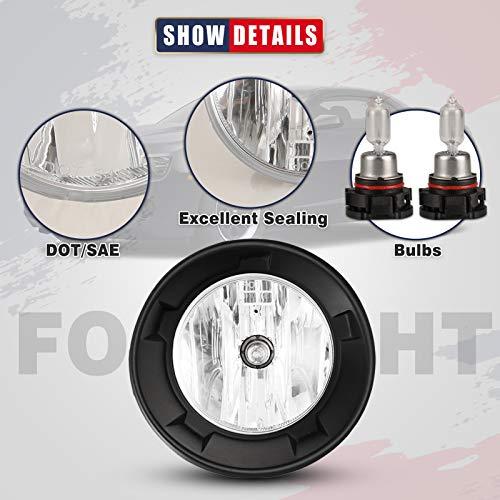 米政府 AUTOFREE Driving Fog Lights for Chevrolet Camaro 2010 2011 2012 2013 with PS 12 V 24 W電球フォグランプ交換付属配線キット&スイッチ-1ペア (クリアレ