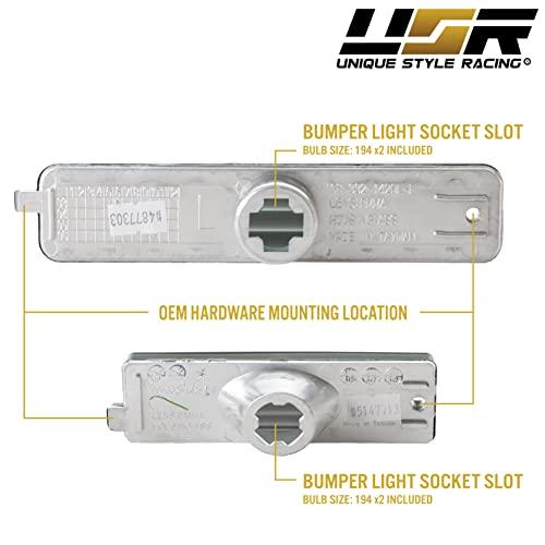 【代引可】 USR 98-02 Firebird Side Marker Lights-COMBO Smoke Front+Rear Bumper Sidemarkers Lamps Set (4ピーススモークレンズ、トランザムにフィット) 1998-2002