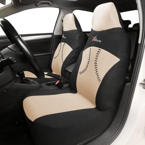 TOYOUNユニバーサルカーシートカバー前席ハイバックバケットシートカバートラック・バン・SUV用布製カーシートプロテクターオートシートカバー