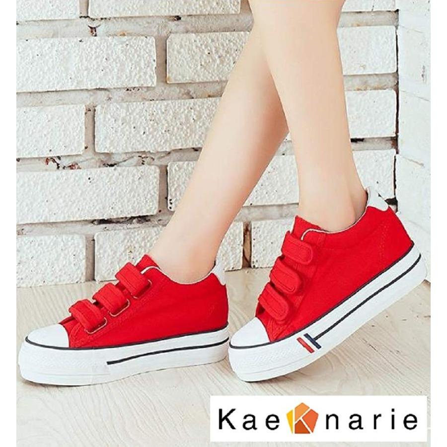 厚底 インヒール キャンバス スニーカー レディース シューズ 美脚 2種4カラー レースアップ ベルクロ ホワイト ブラック ネイビー レッド Kaenarie B07lgr3snv Ariete Select Yahoo 店 通販 Yahoo ショッピング