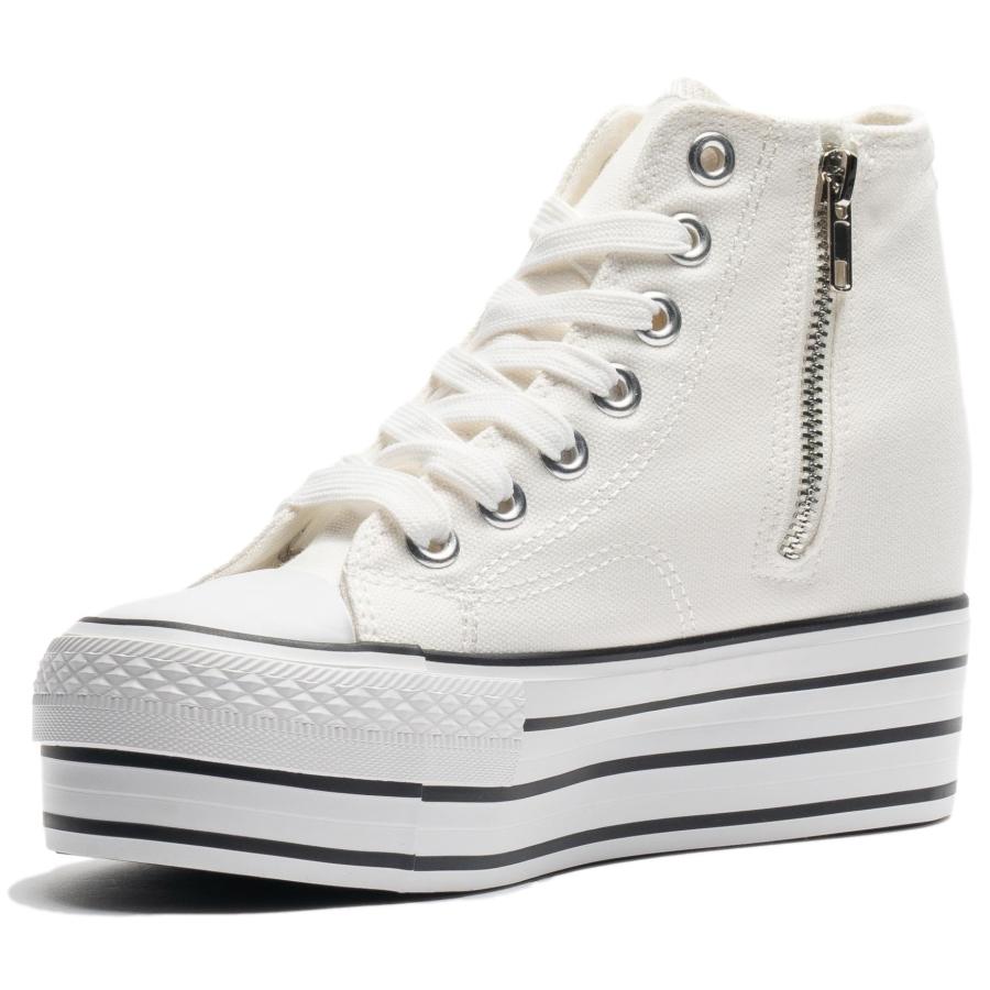 10CM身長UP！スニーカー ハイカット 厚底スニーカー レディース