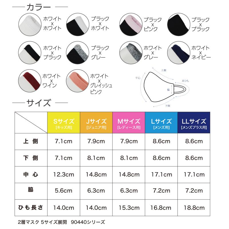 3D バイカラー マスク 日本製 洗える 高機能 息がしやすい 抗菌 防臭