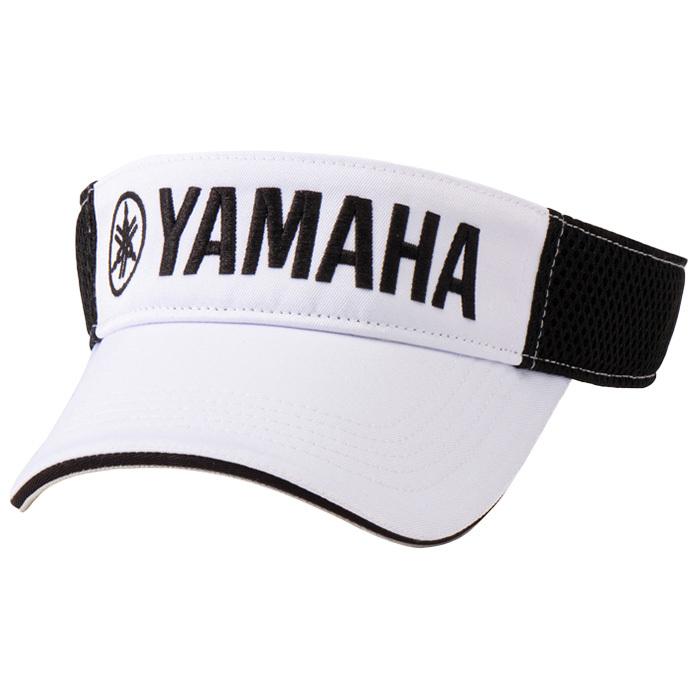 ヤマハ メンズ ハーフメッシュ サンバイザー Y22VS2 ホワイト ブラック WBK ゴルフウェア 2022年モデル 有賀園 ゴルフ｜arigaen