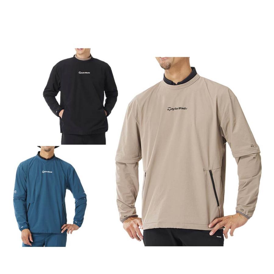 【値下げ】TaylorMadeメンズ 2WAYクルーネックプルオーバーUN958 TaylorMade（テーラーメイド） セール♪ メンズ 2WAY クルーネックプル