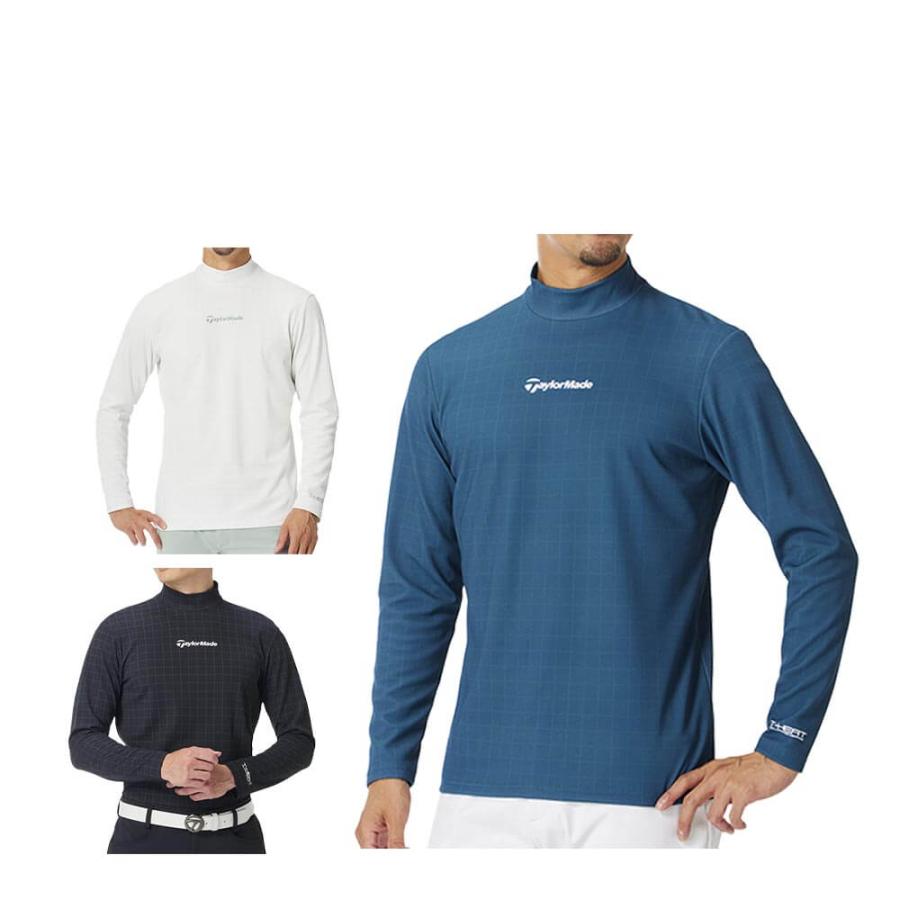 ゴルフウェア　テーラーメイド メンズ グリッドグラフィック 長袖 モックネック シャツ UN998 [2025年秋冬モデル] TaylorMade（テーラーメイド） セール♪ メンズ グリッドグラフィック