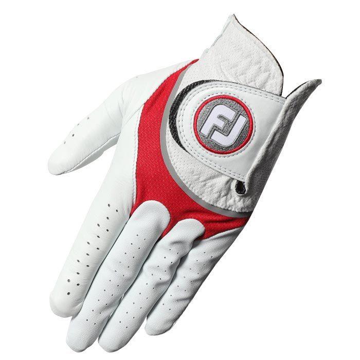 フットジョイ メンズ ハイパーフレックス HYPERFLEX ゴルフグローブ FGHF ホワイト レッド WR 2022年モデル 有賀園