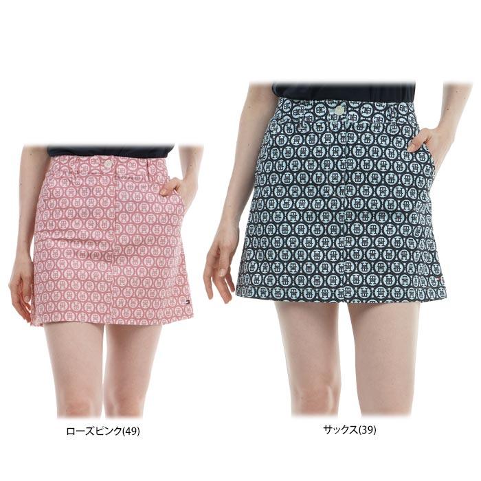 [40％OFF] トミー ヒルフィガー ゴルフ　レディース ロゴデザイン 総柄プリント シアサッカー ストレッチ ボックスプリーツ スカート THLA435 [2024年春夏モデル] TOMMY HILFIGER（トミー・ヒルフィガー） セール♪ トミー