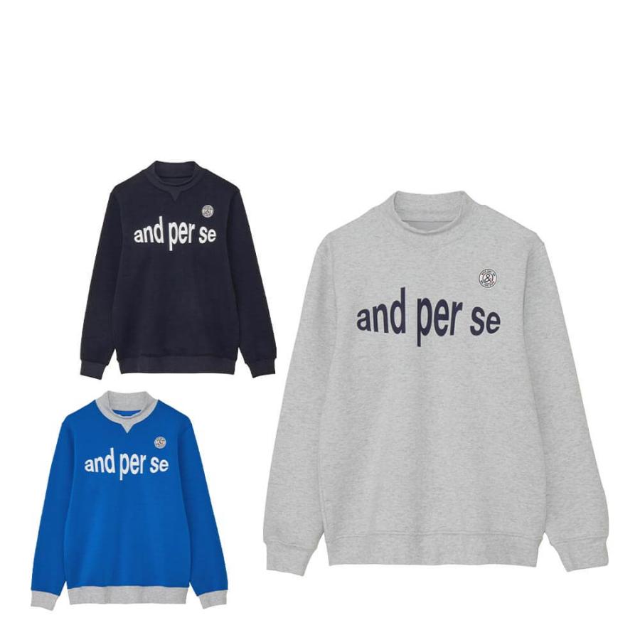 and per se（アンパスィ） セール♪ メンズ ダンボールニット 長袖