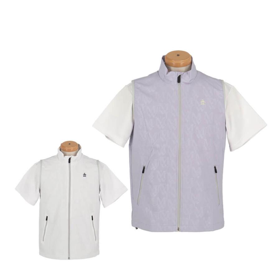 [61％OFF] ゴルフウェア マンシングウェア メンズ ストレッチ エンボス柄 ベスト MGMXJK50 [2024年春夏モデル 50％OFF] 特価 Munsingwear（マンシングウェア） セール♪ メンズ ストレッチ