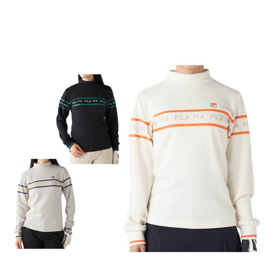 FILA（フィラ） セール♪ レディース 裏起毛 長袖 モックネックシャツ