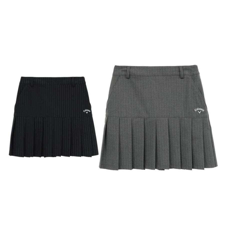 キャロウェイ ゴルフウェア スカート レディース ピンストライププリーツスカート C25128204 Callaway Callaway（キャロウェイ） セール♪ レディース ピンストライプ