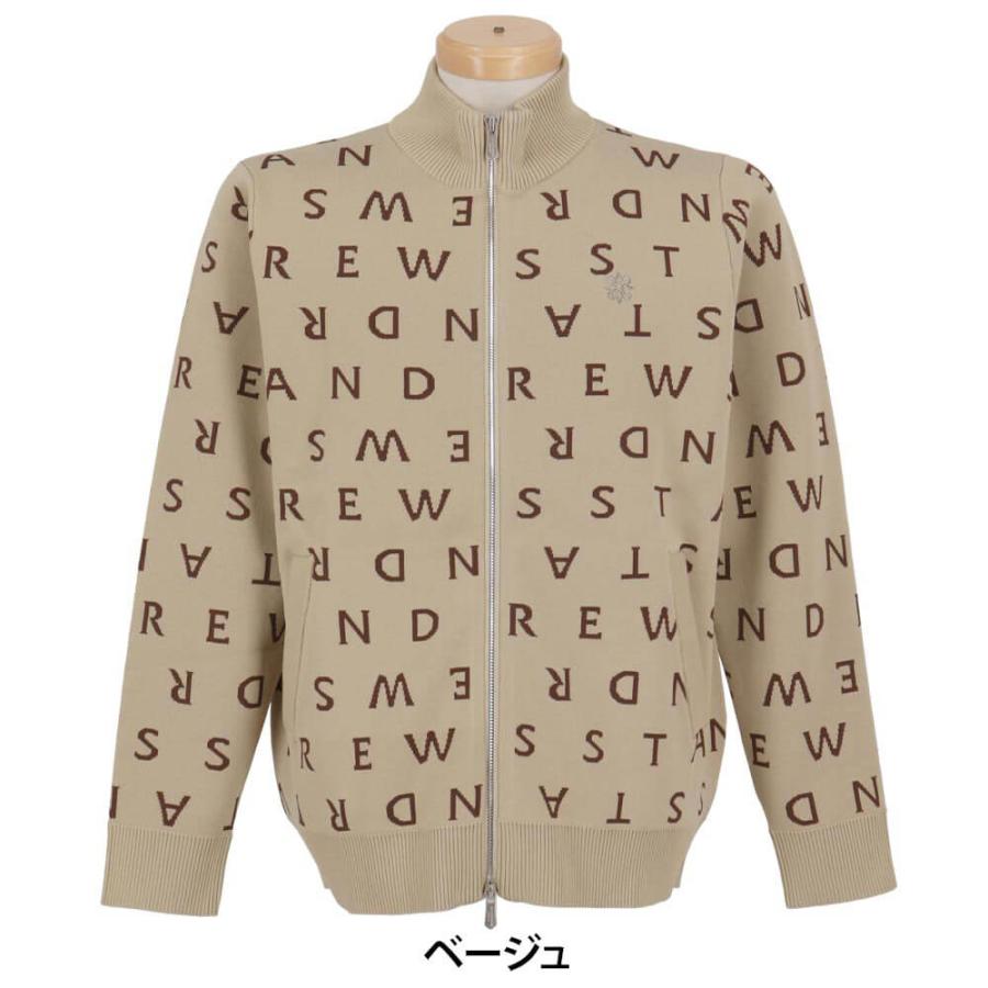 St ANDREWS 新作 セントアンドリュース メンズ ロゴジャガード 長袖