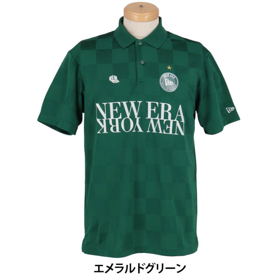 NEW ERA（ニューエラ） メンズ ロゴワッペン 半袖 ポロシャツ ゴルフ
