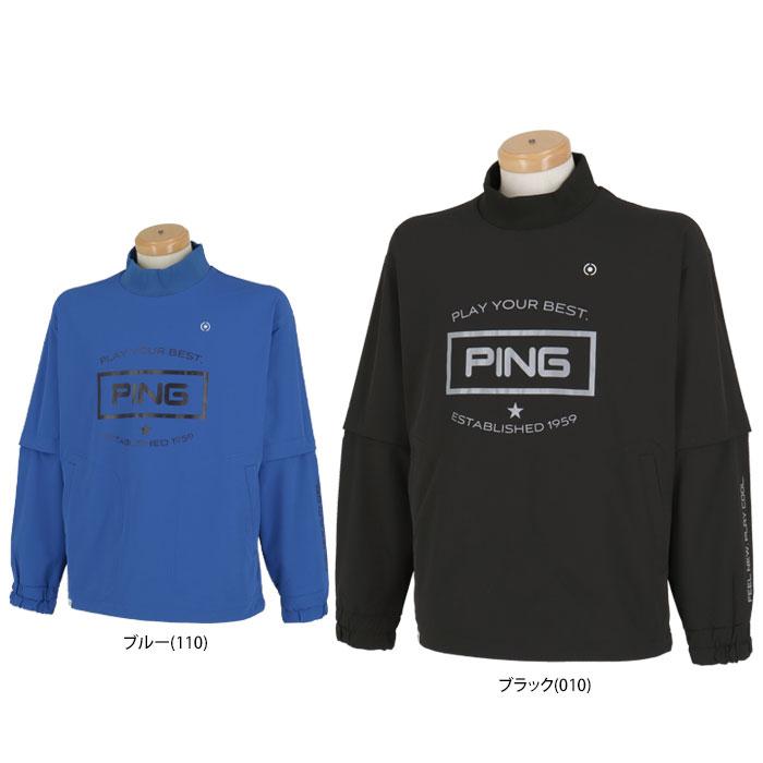 PING セール♪ ピンゴルフ メンズ 撥水 ロゴプリント ストレッチ 2WAY 