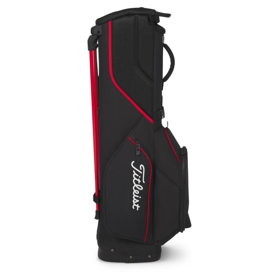 Titleist キャディバッグ 黒 赤 ストライプ Titleist タイトリスト キャディバッグ ブラック/レッド 黒/赤 ゴルフ