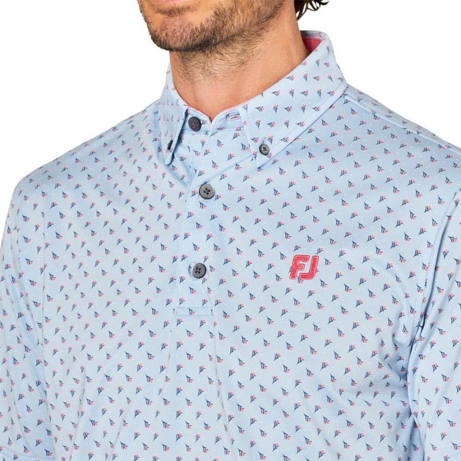FootJoy（フットジョイ） 送料無料 メンズ つぼみ柄 半袖 ボタンダウン